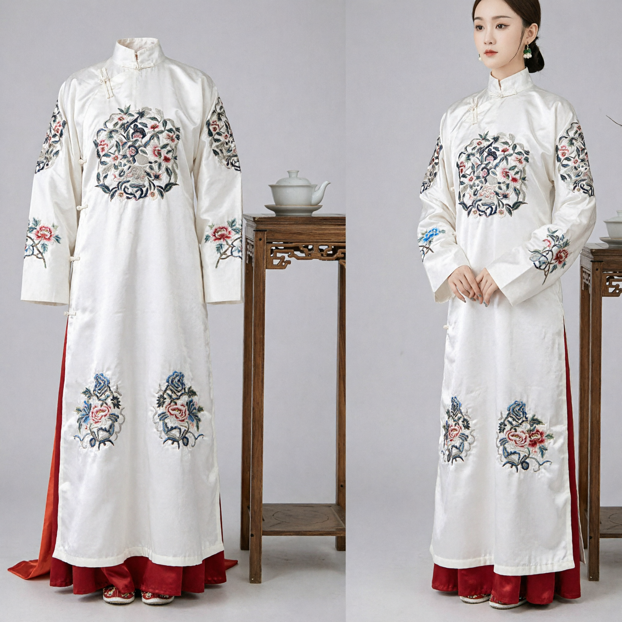 Traditional Chinese Qing Dynasty Manchu Palace Lady Costume Ancient Chinese Empress Historical Dress for Women