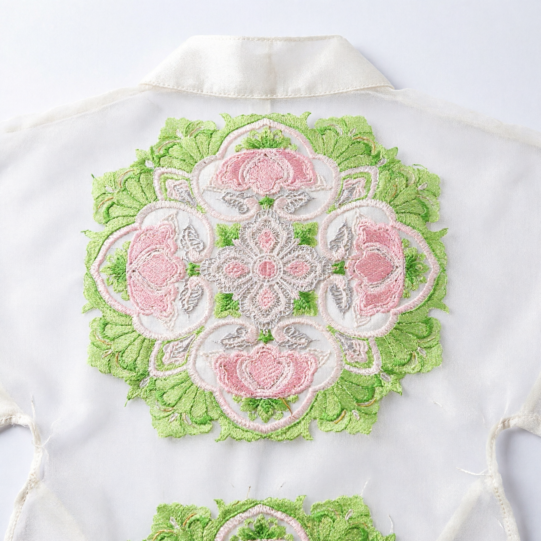 Traditional Chinese Silk Brocade Fabric Panel featuring Green Lotus Floral Design for Hanfu Costume and Home Decor