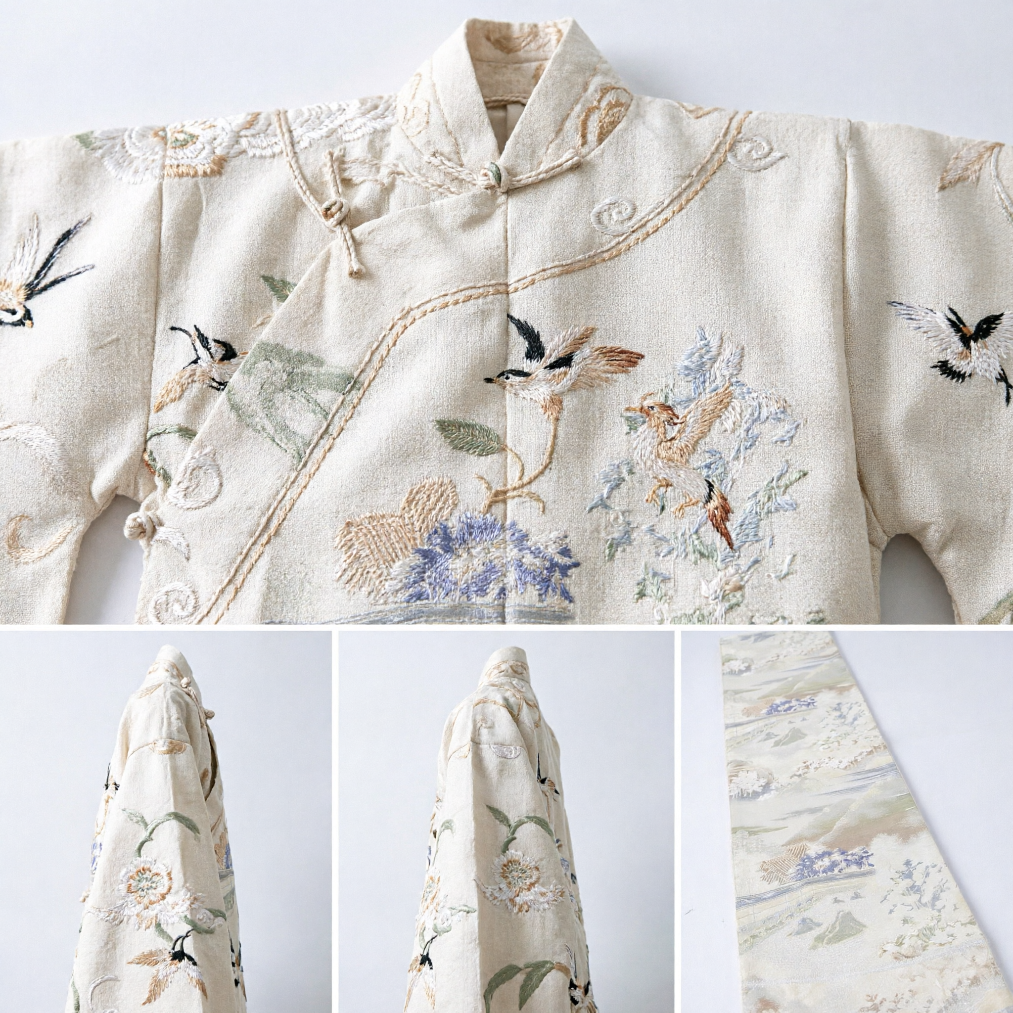 Classical Chinese Landscape Silk Brocade Fabric Roll for Hanfu Traditional Costume DIY Material Cloth