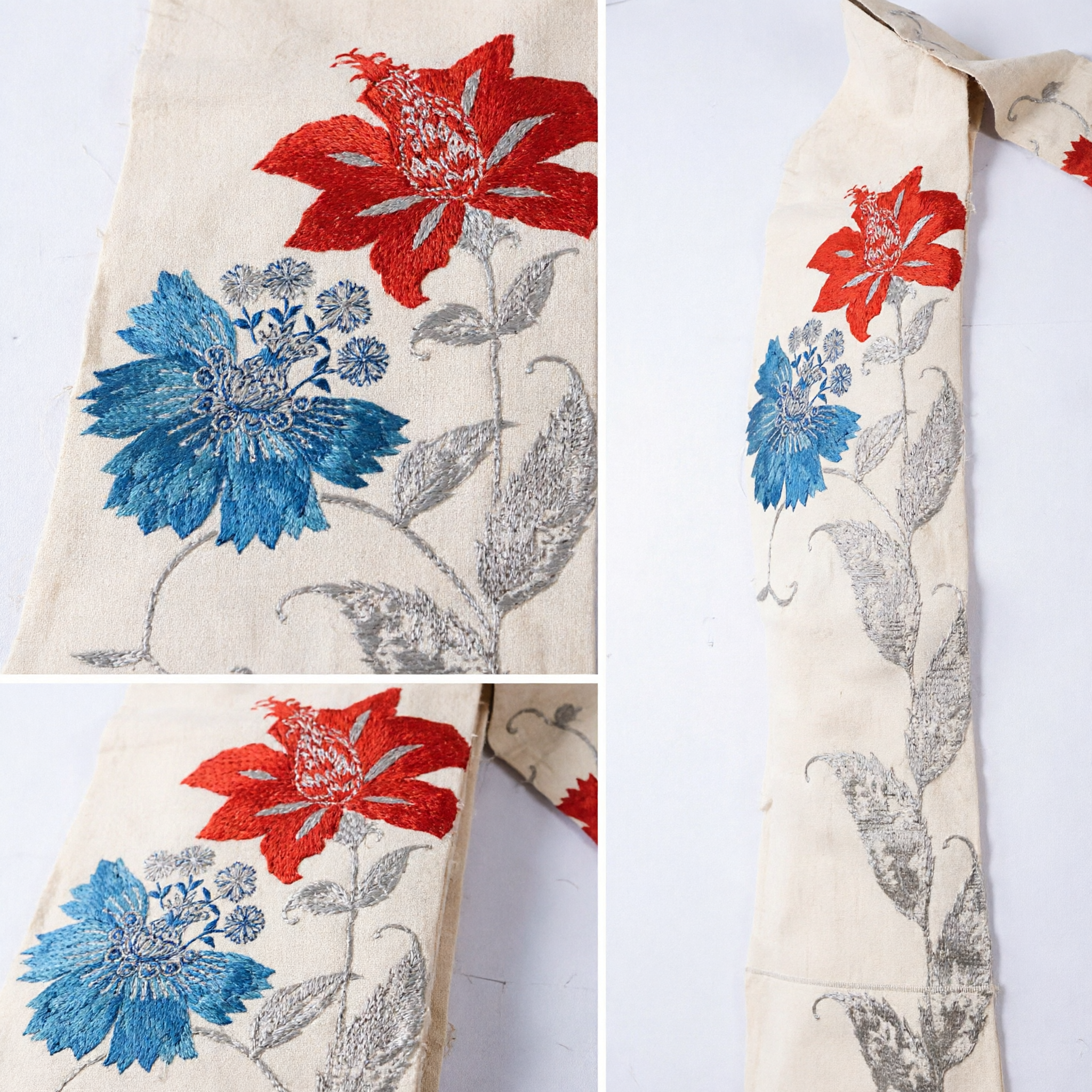 Traditional Chinese Floral Print Cotton Sash for Hanfu and Cheongsam Costume Accessories for Women