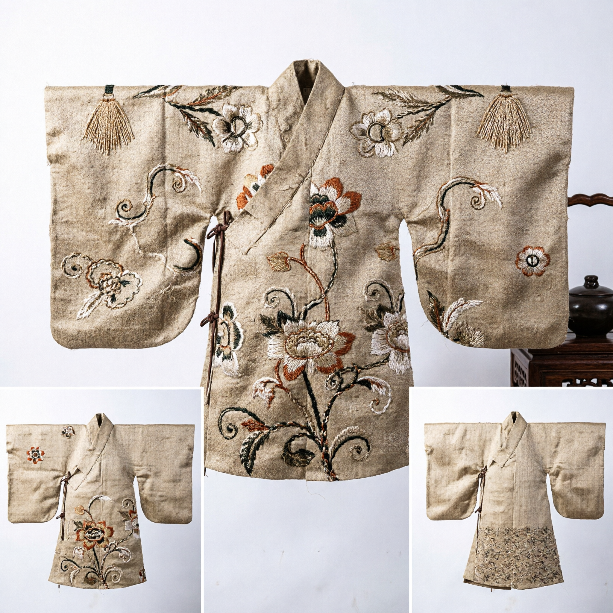 Chinese Traditional Gold Brocade Fabric Landscape Pattern Material for Hanfu DIY Ancient Costume Making Projects