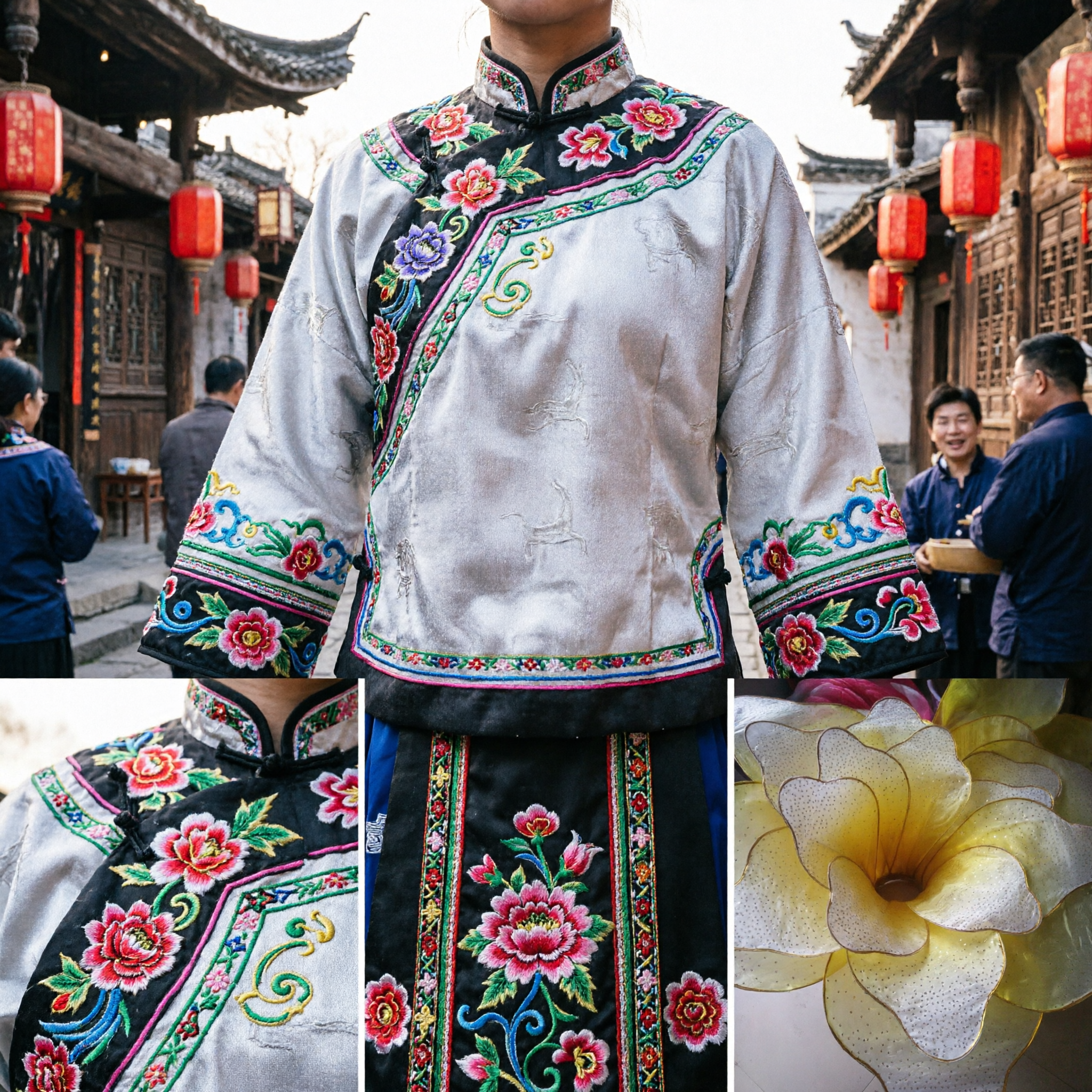 Large Yellow Lotus Flower Handheld Prop for Chinese Traditional Folk Dance Performance Stage Costume Accessory