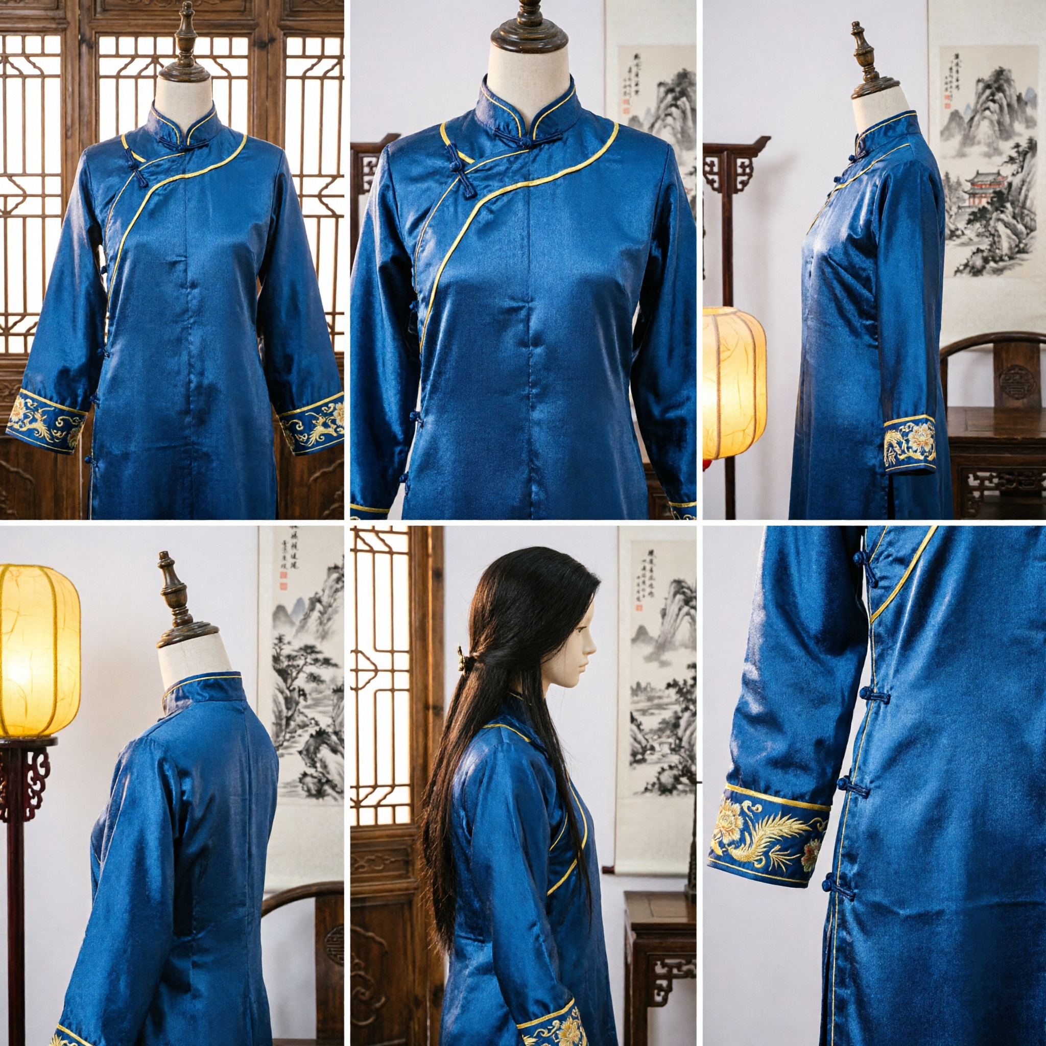 Long Black Straight Hair Wig for Women Ancient Chinese Hanfu Cosplay Traditional Costume Accessories