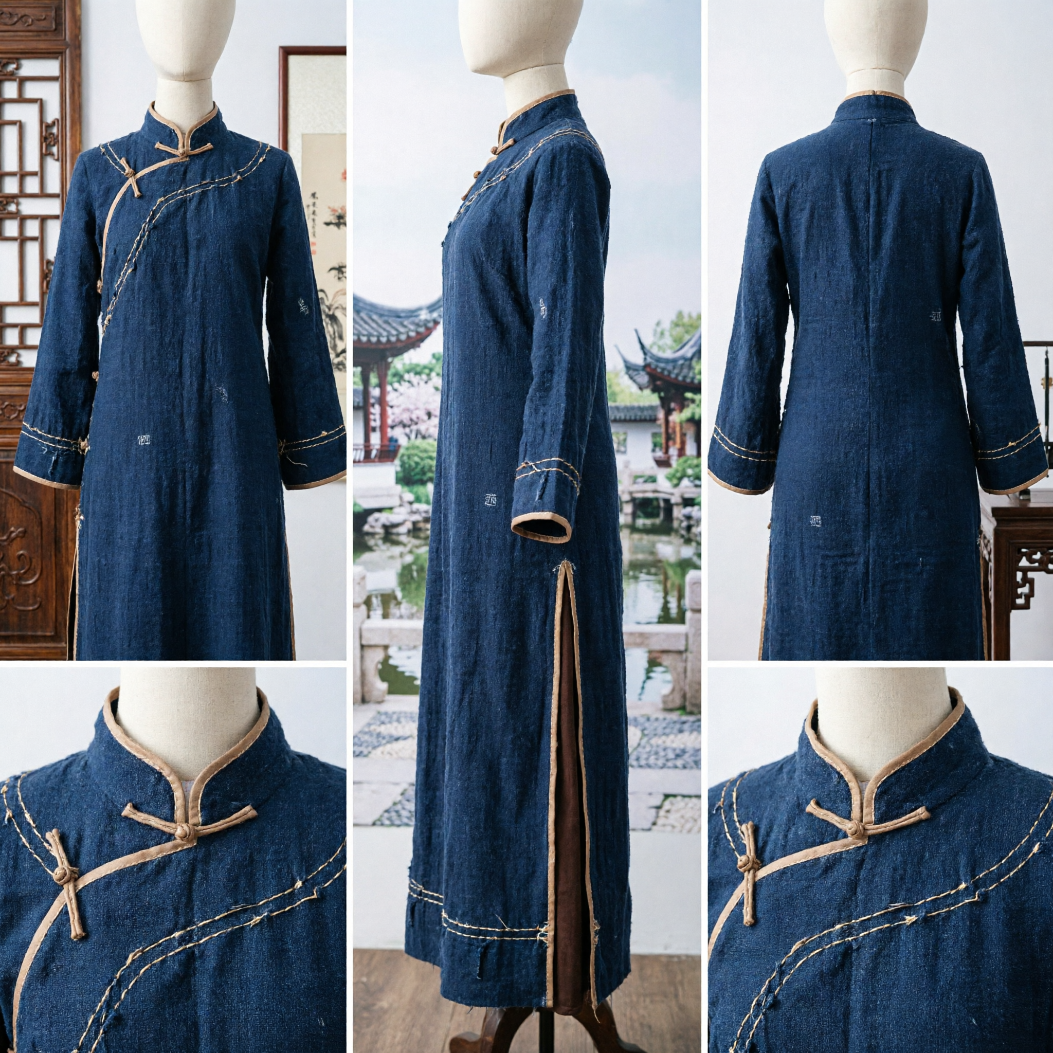 Traditional Chinese Ancient Princess Wig Black Long Hair with Orange Flowers for Hanfu Cosplay Girls