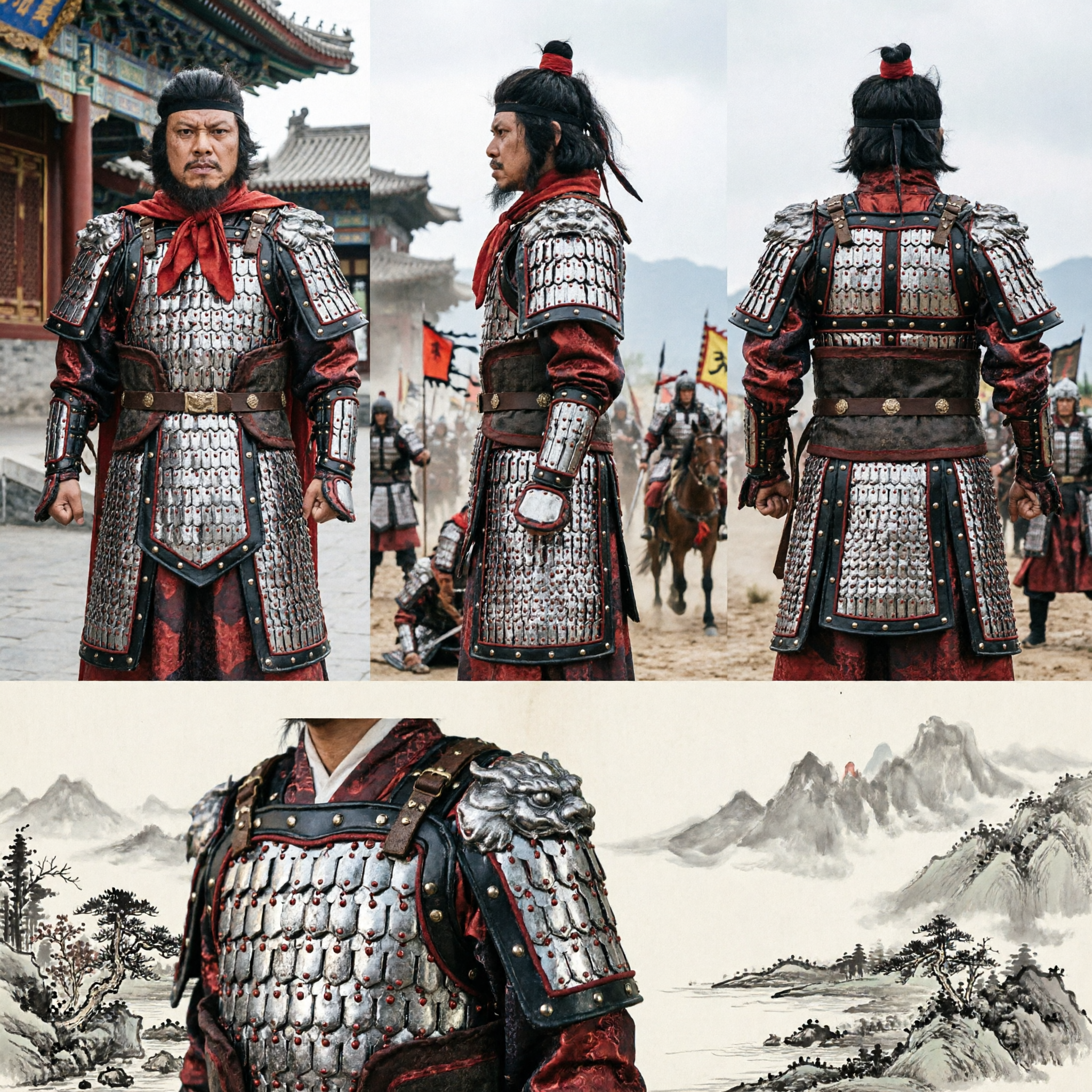 Traditional Chinese Monkey King Sun Wukong Cosplay Costume Men's Warrior Armor Outfit for Stage Performance and Halloween