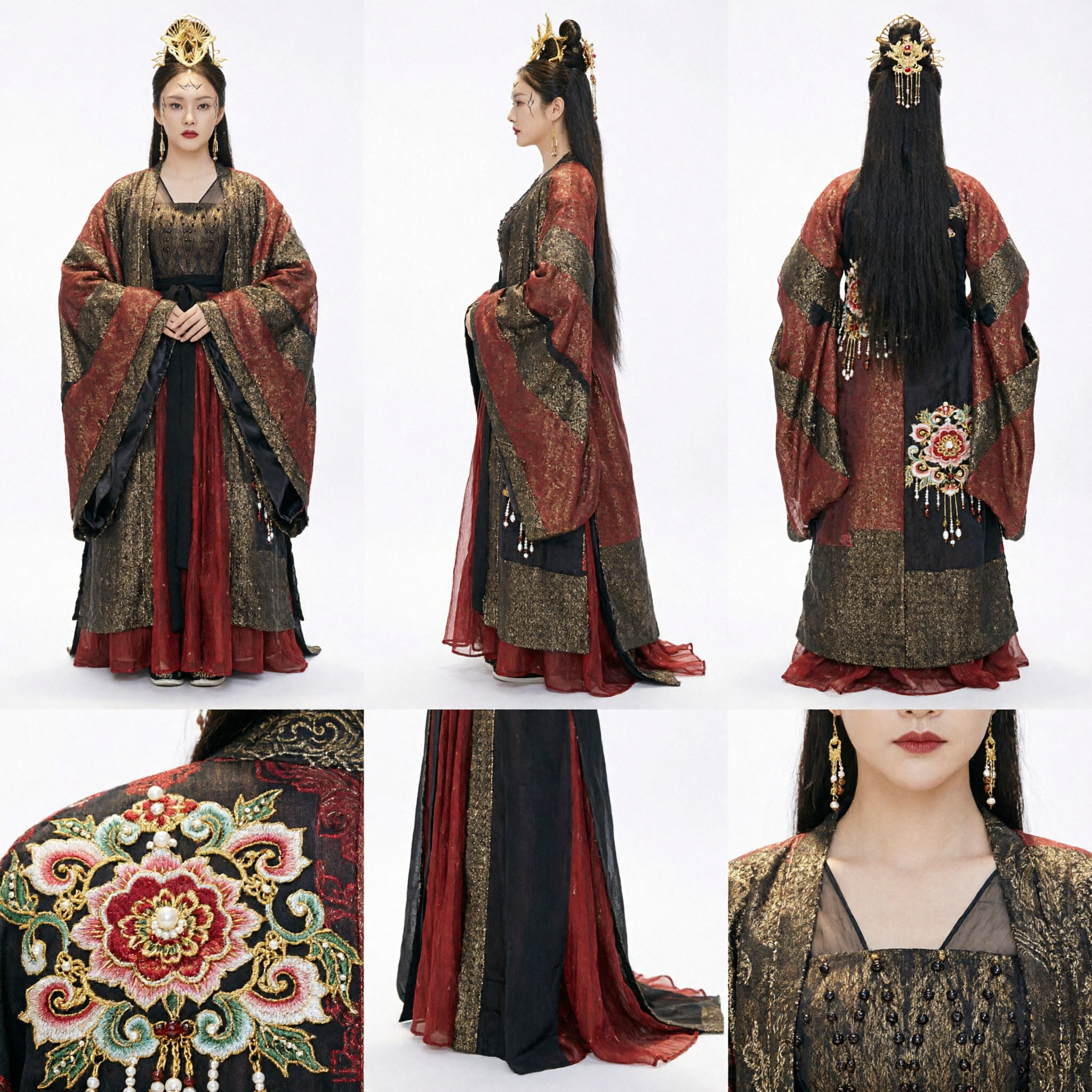Chinese Ancient Royal Empress Hanfu Costume Traditional Palace Queen Dress for Women Historical Cosplay