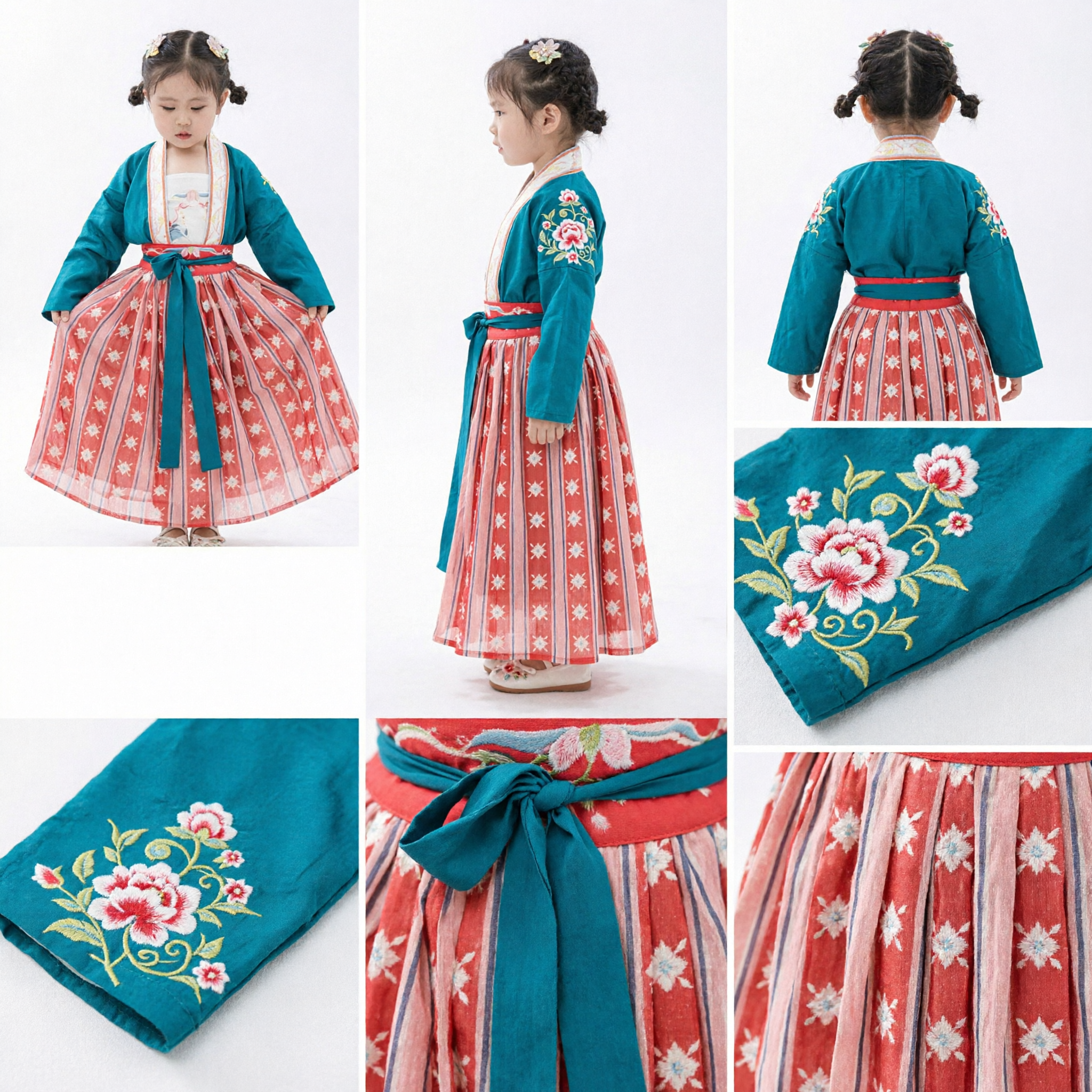 Kids Chinese Traditional Hanfu Costume Ancient Tang Suit Princess Dress for Girls Cultural Festival Wear