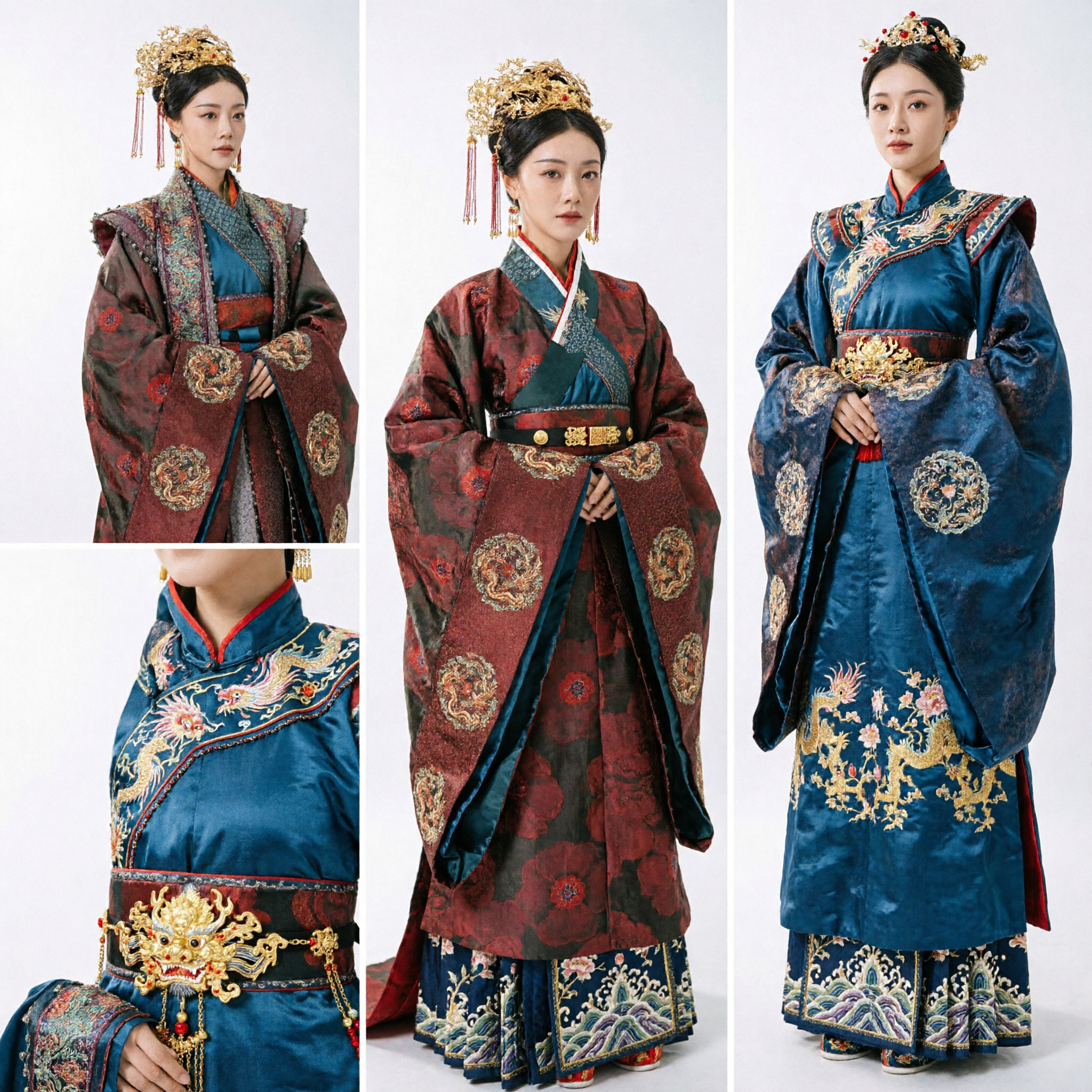 Chinese Traditional Ming Dynasty Hanfu Empress Costume Ancient Queen Robe for Women Wedding Cosplay
