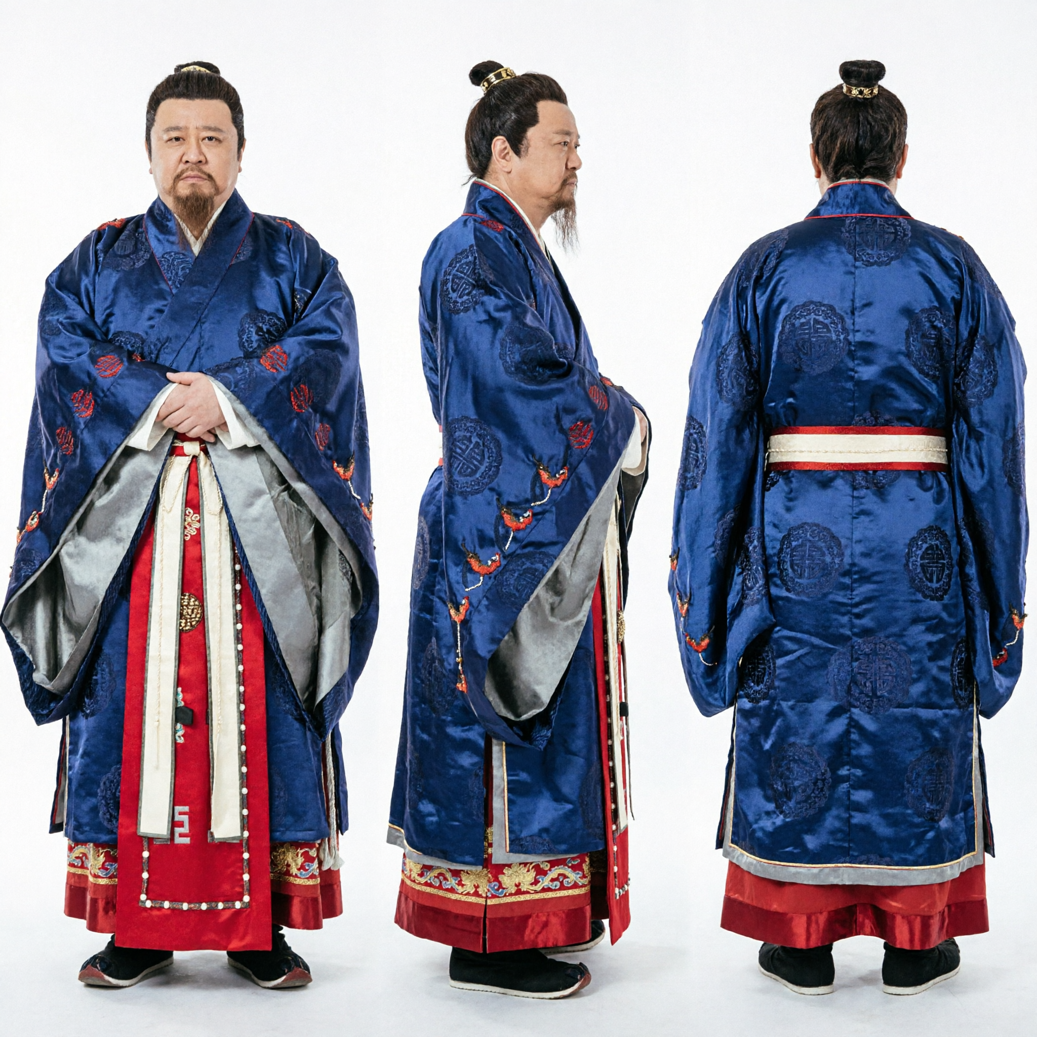 Traditional Chinese Tang Dynasty Emperor Hanfu Robe Ancient Palace Costume for Men Historical Cosplay
