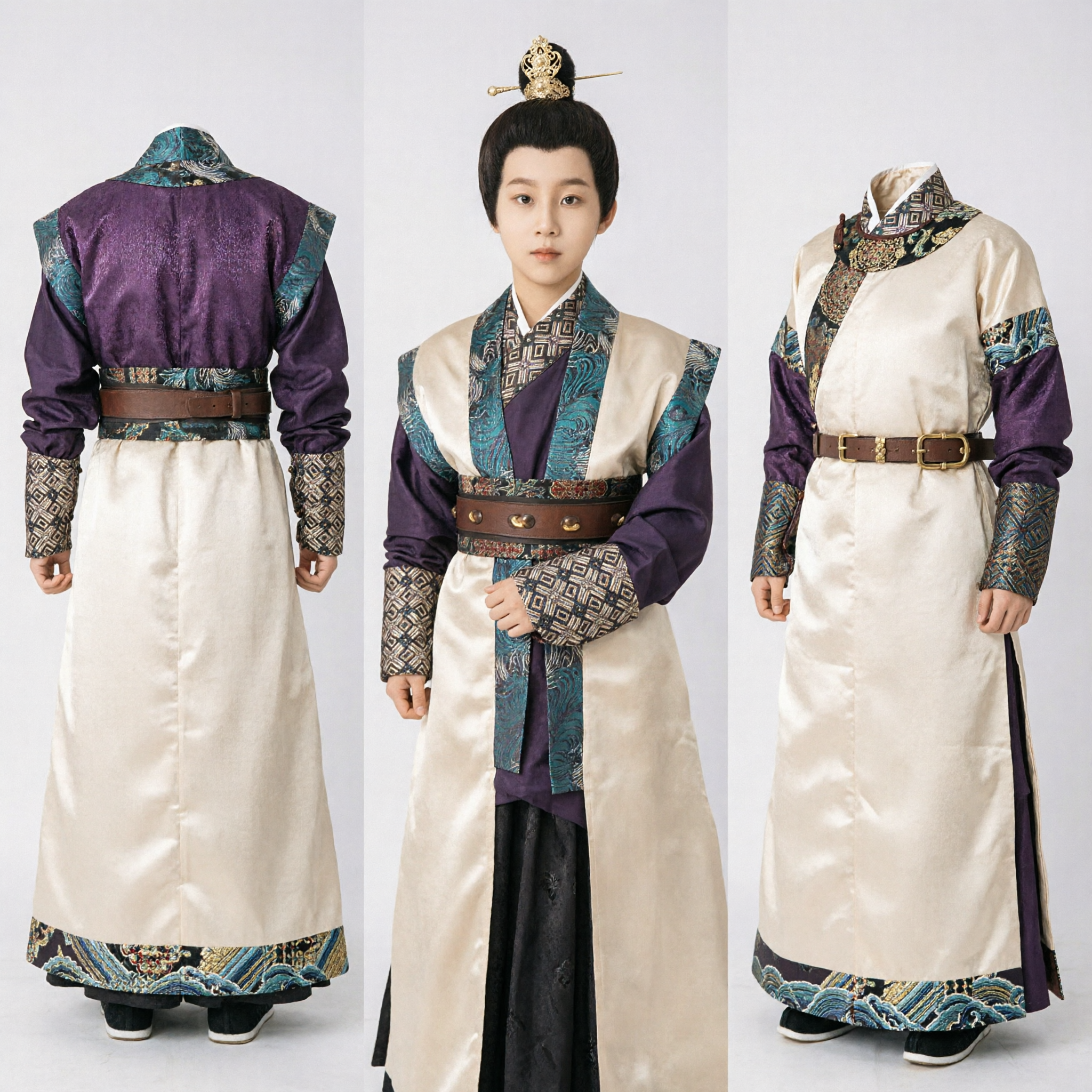 Traditional Chinese Hanfu Costume for Boys Ancient Prince Scholar Robe Kids Cosplay Performance Outfit
