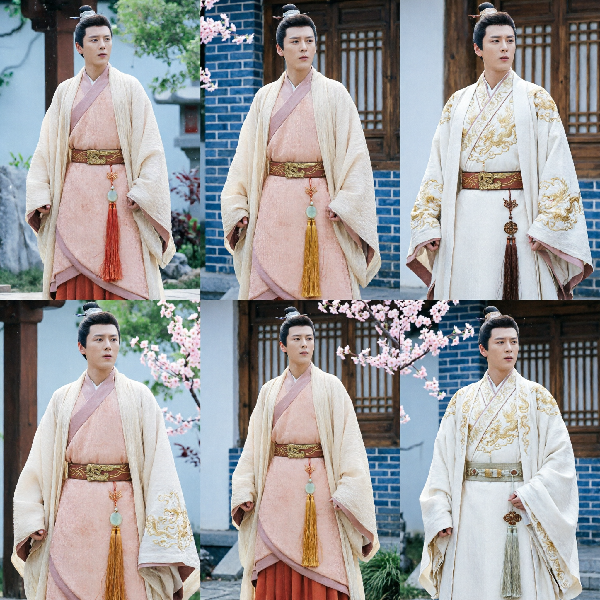 Ancient Chinese Noblemen Hanfu Costume Men's Traditional Scholar Robe Set for Historical Cosplay and Performance