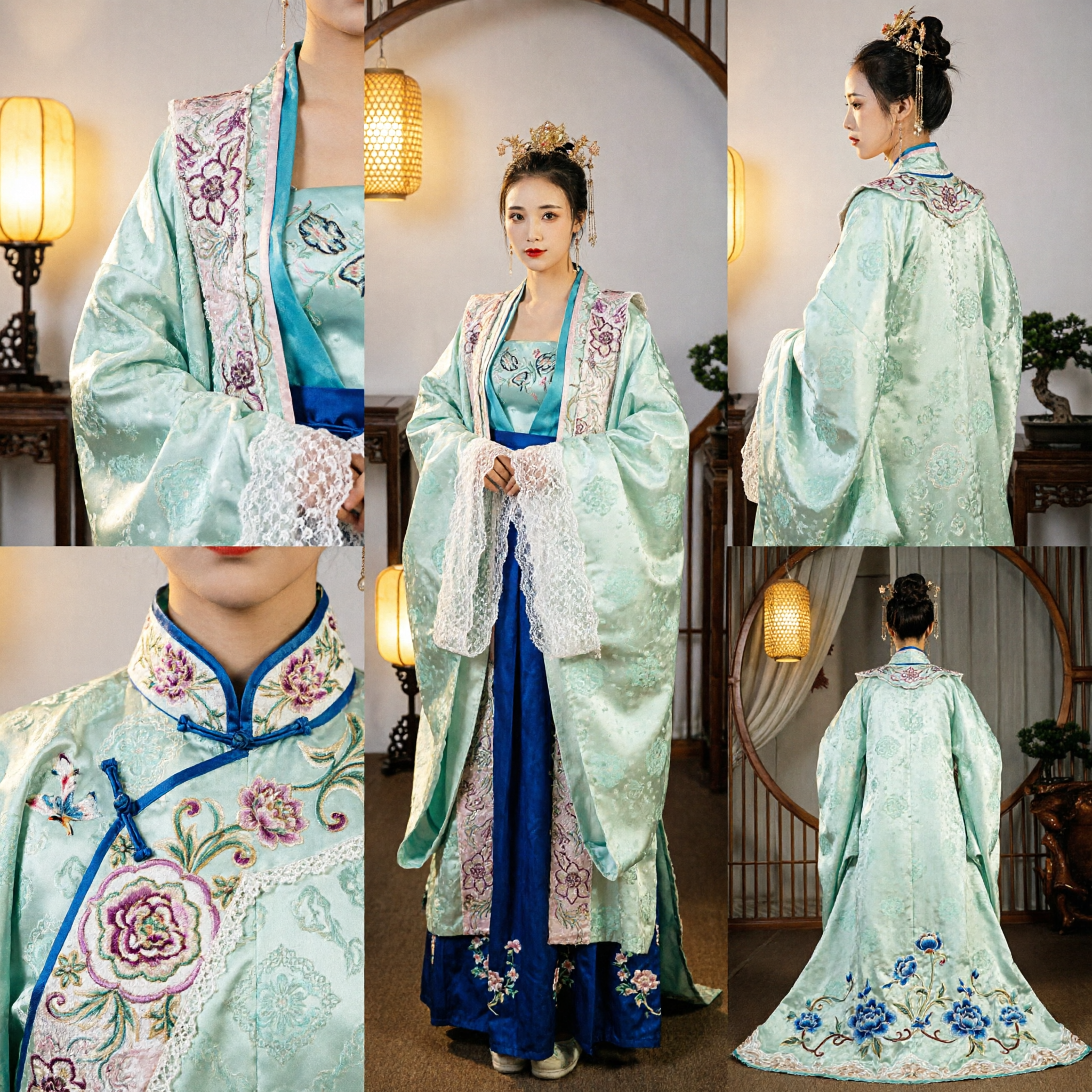 Traditional Chinese Hanfu Ancient Palace Lady Costume Tang Dynasty Embroidered Historical Dress for Women