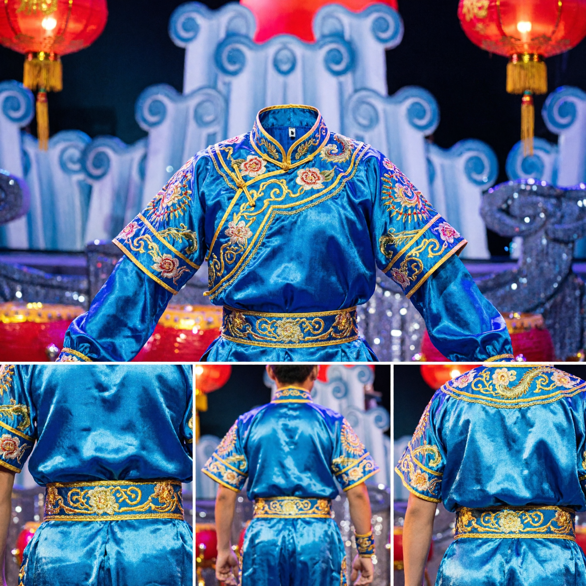 Kids Chinese New Year Monkey King Costume Boys Traditional Sun Wukong Stage Performance Dance Outfit
