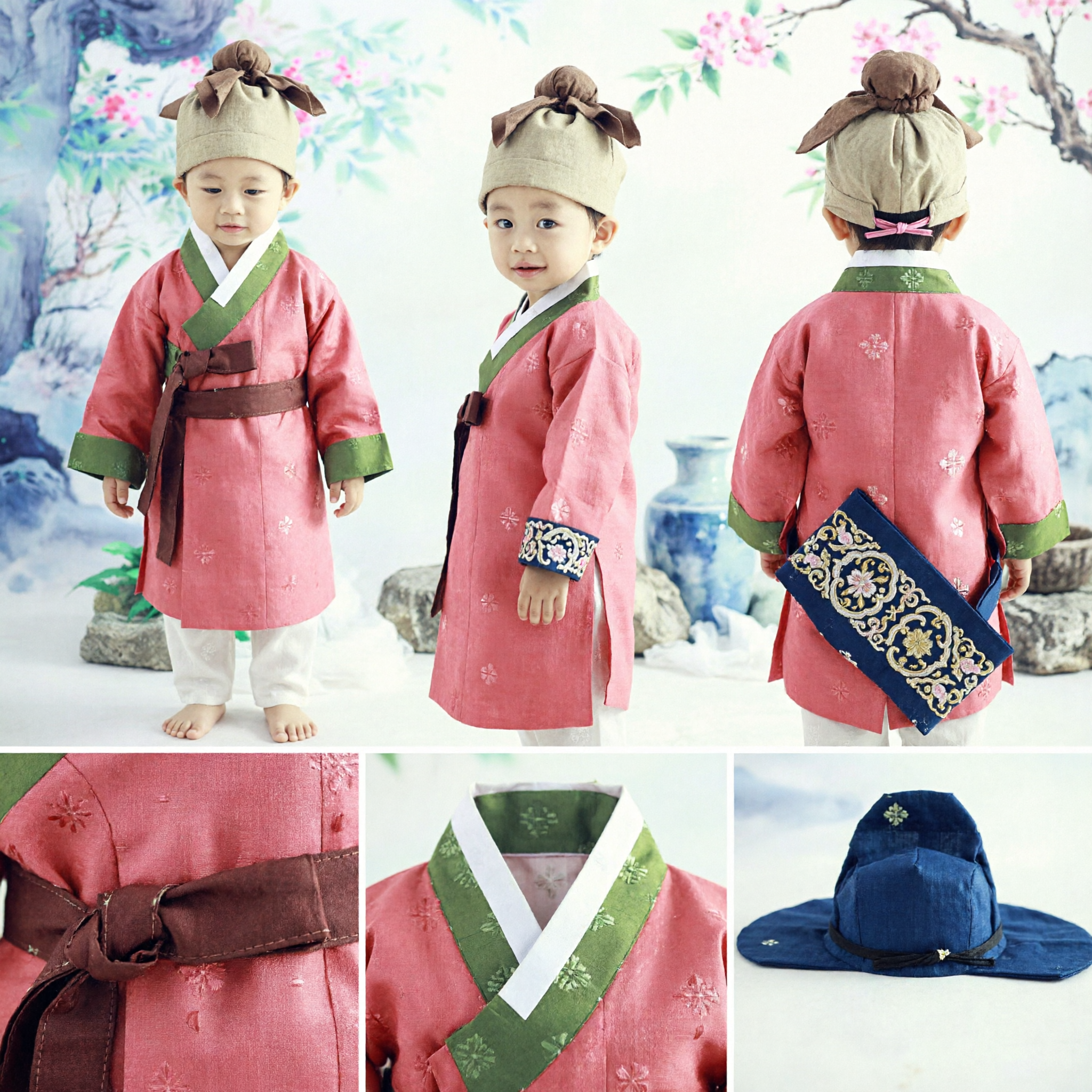 Kids Ancient Chinese Hanfu Traditional Costume Boys Tang Suit Outfit for Photography Performance