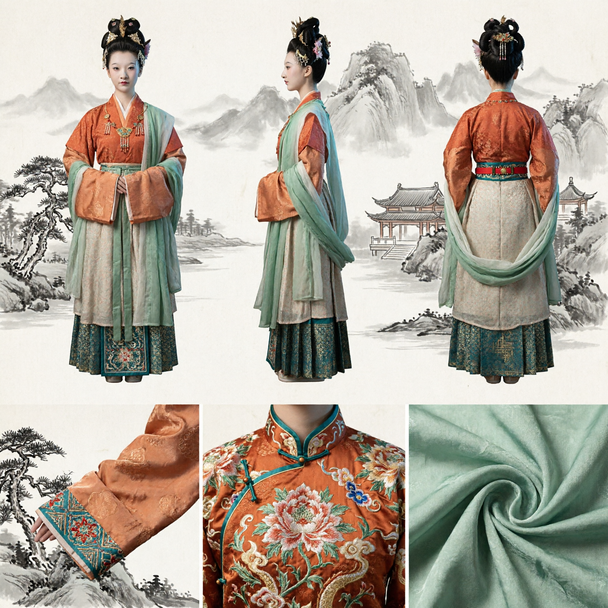 Traditional Chinese Hanfu Costume for Women Tang Dynasty Ancient Palace Lady Dress Cosplay Outfit
