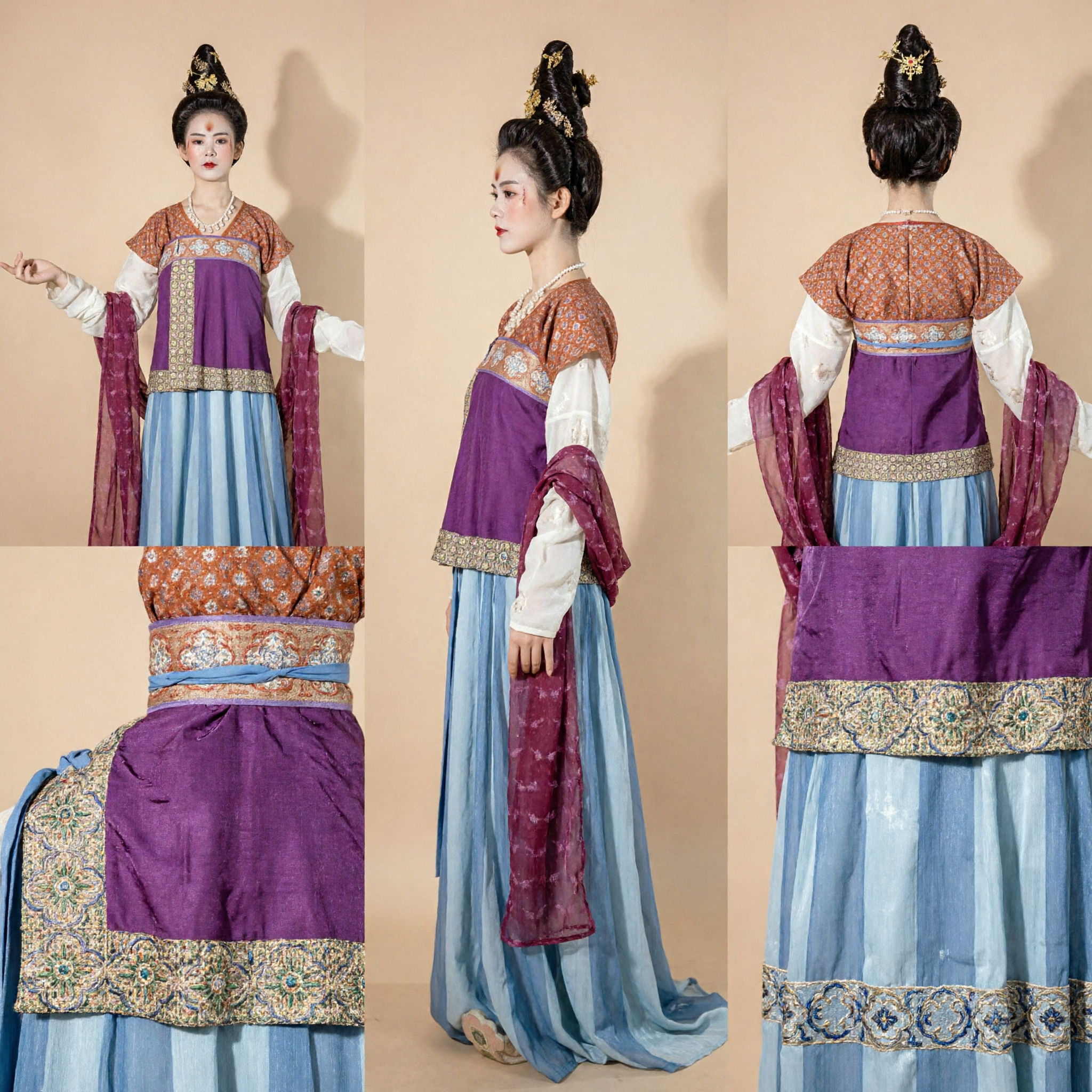 Ancient Chinese Tang Dynasty Hanfu Palace Lady Costume Traditional Princess Dress for Women Performance Cosplay