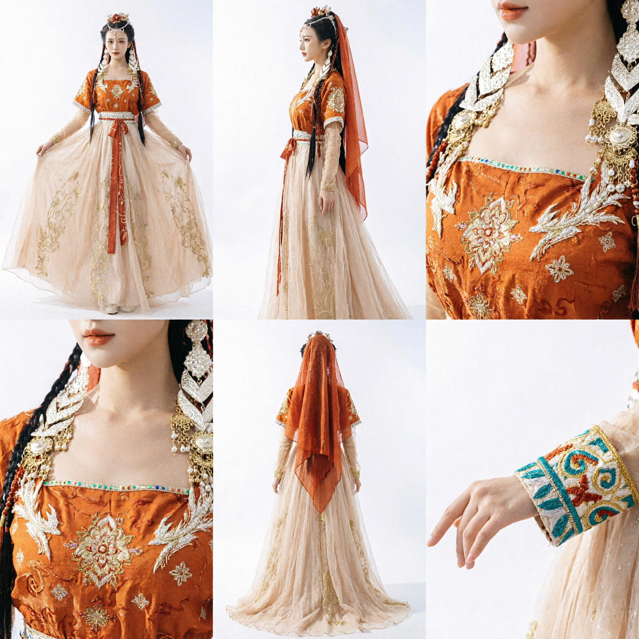Traditional Chinese Tang Dynasty Hanfu Dress Ancient Dunhuang Dance Performance Costume for Women