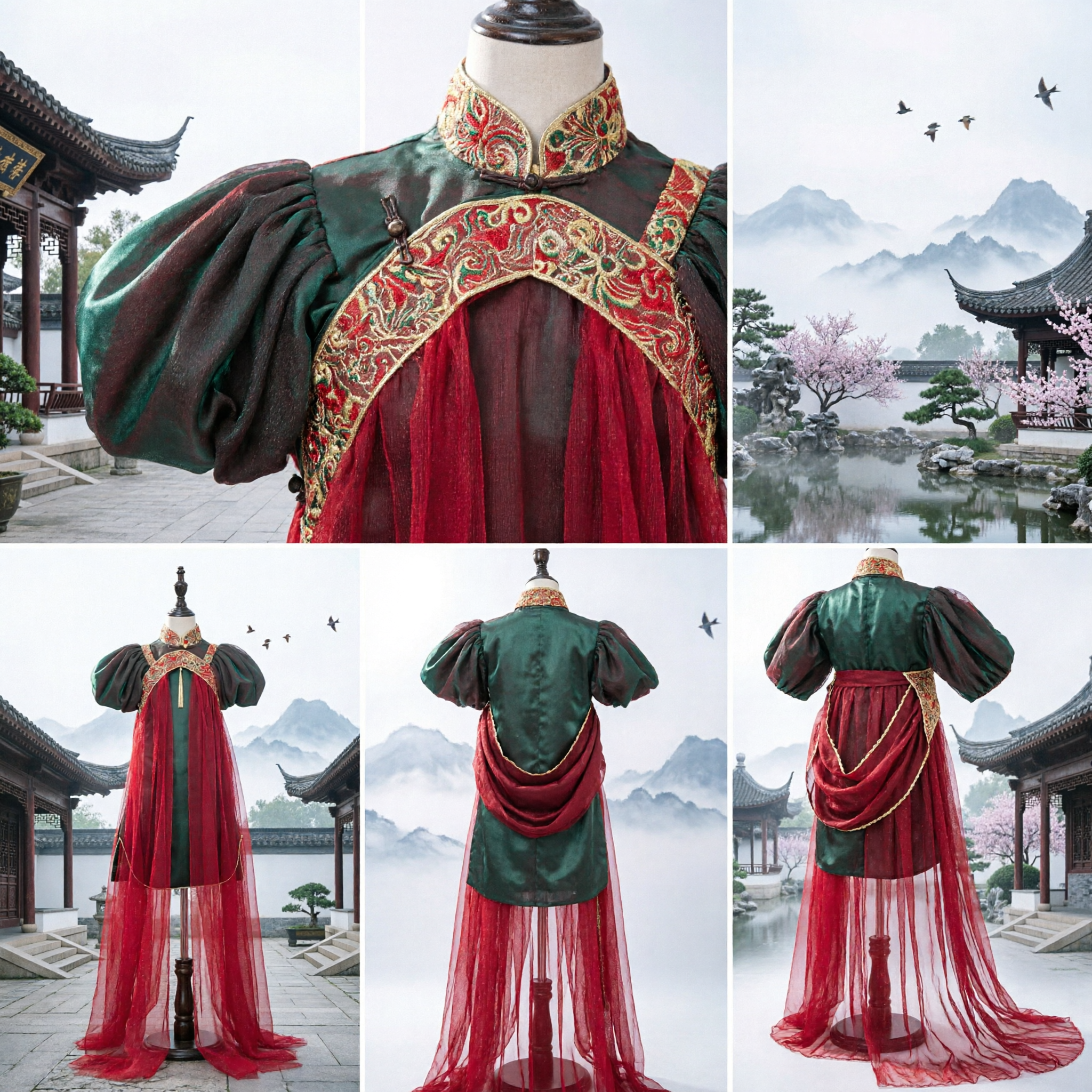 Traditional Chinese Wuxia Costume Ancient Swordswoman Dress Red Embroidered Hanfu for Women Cosplay