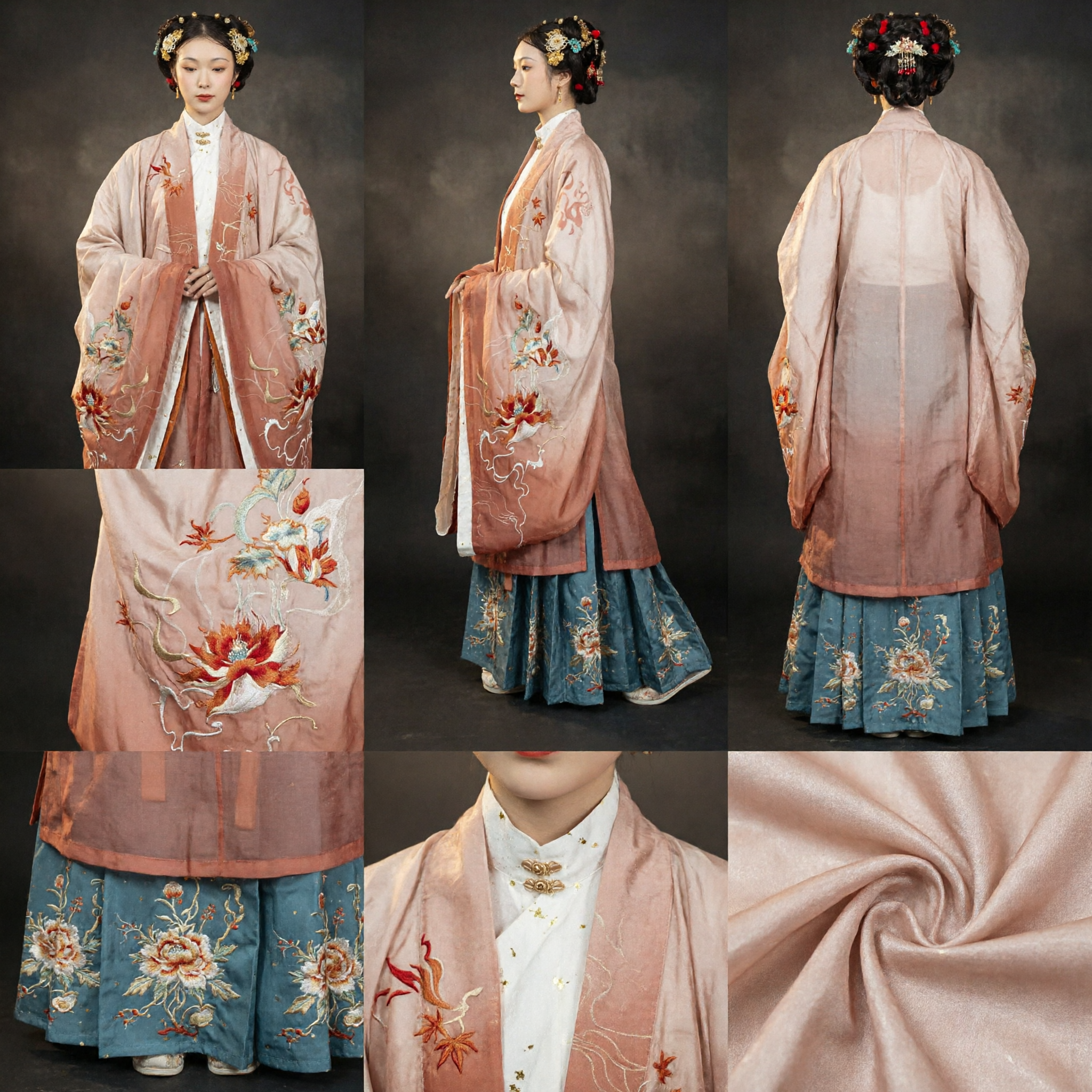 Elegant Pink Hanfu Ming Dynasty Style Robe with Crane Embroidery Traditional Chinese Wedding Costume for Women