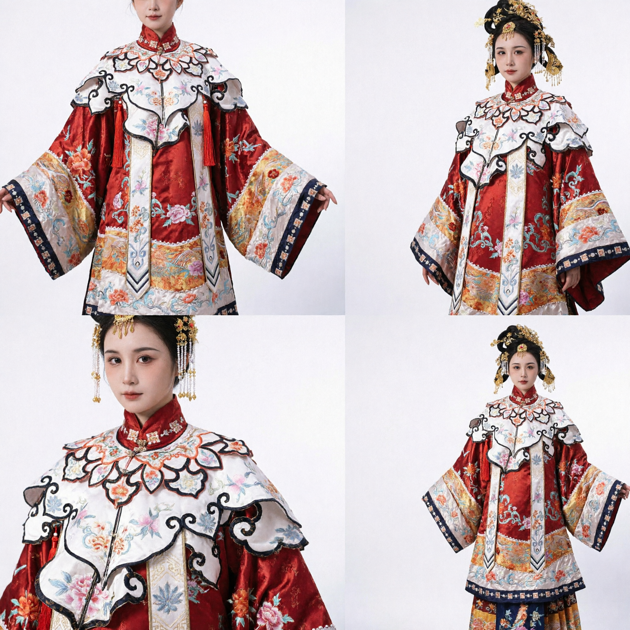 Traditional Chinese Ming Dynasty Hanfu Wedding Dress Red Embroidered Ancient Costume for Women Formal Occasions