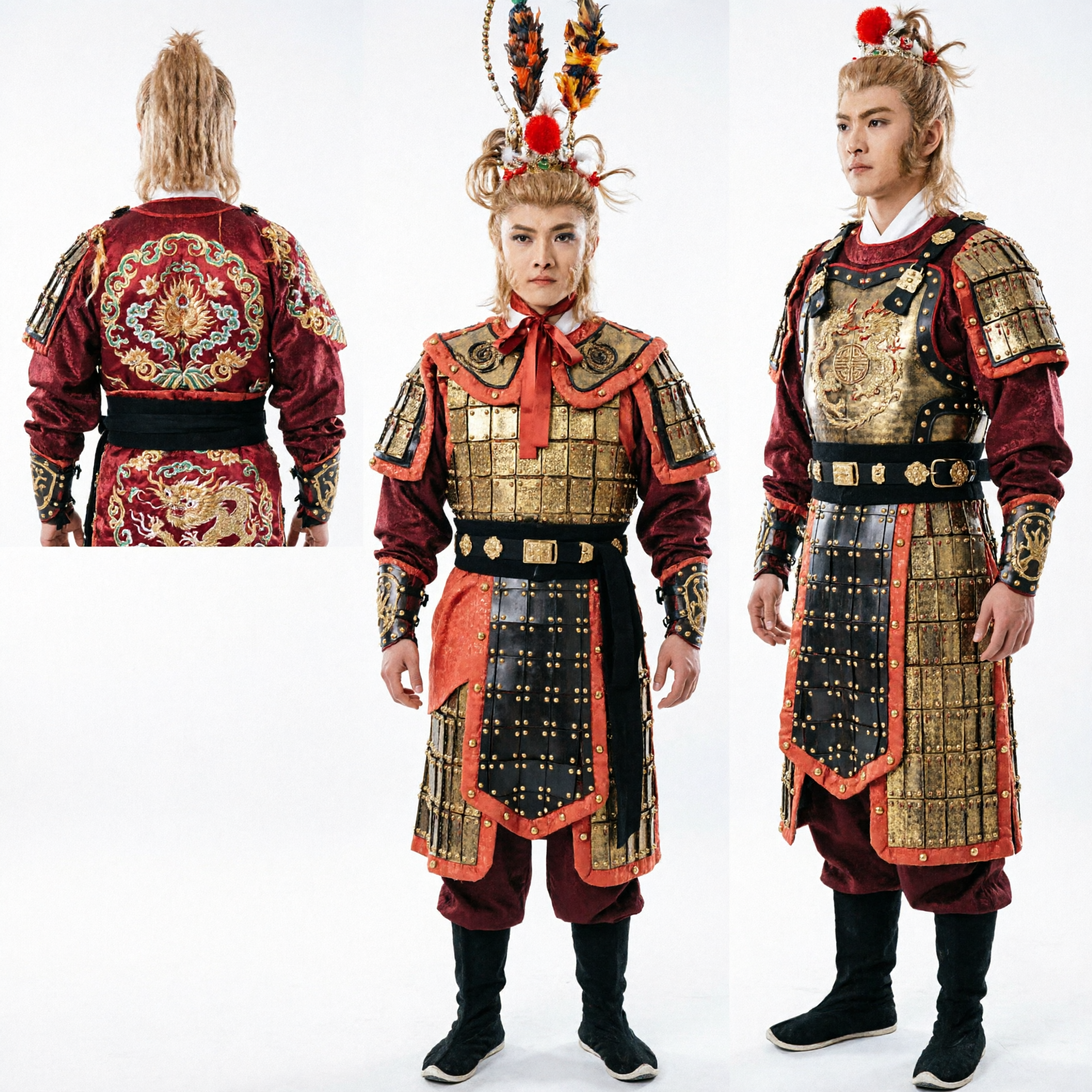 Traditional Chinese Monkey King Sun Wukong Costume Complete Armor Set Journey to the West Cosplay for Men Performance