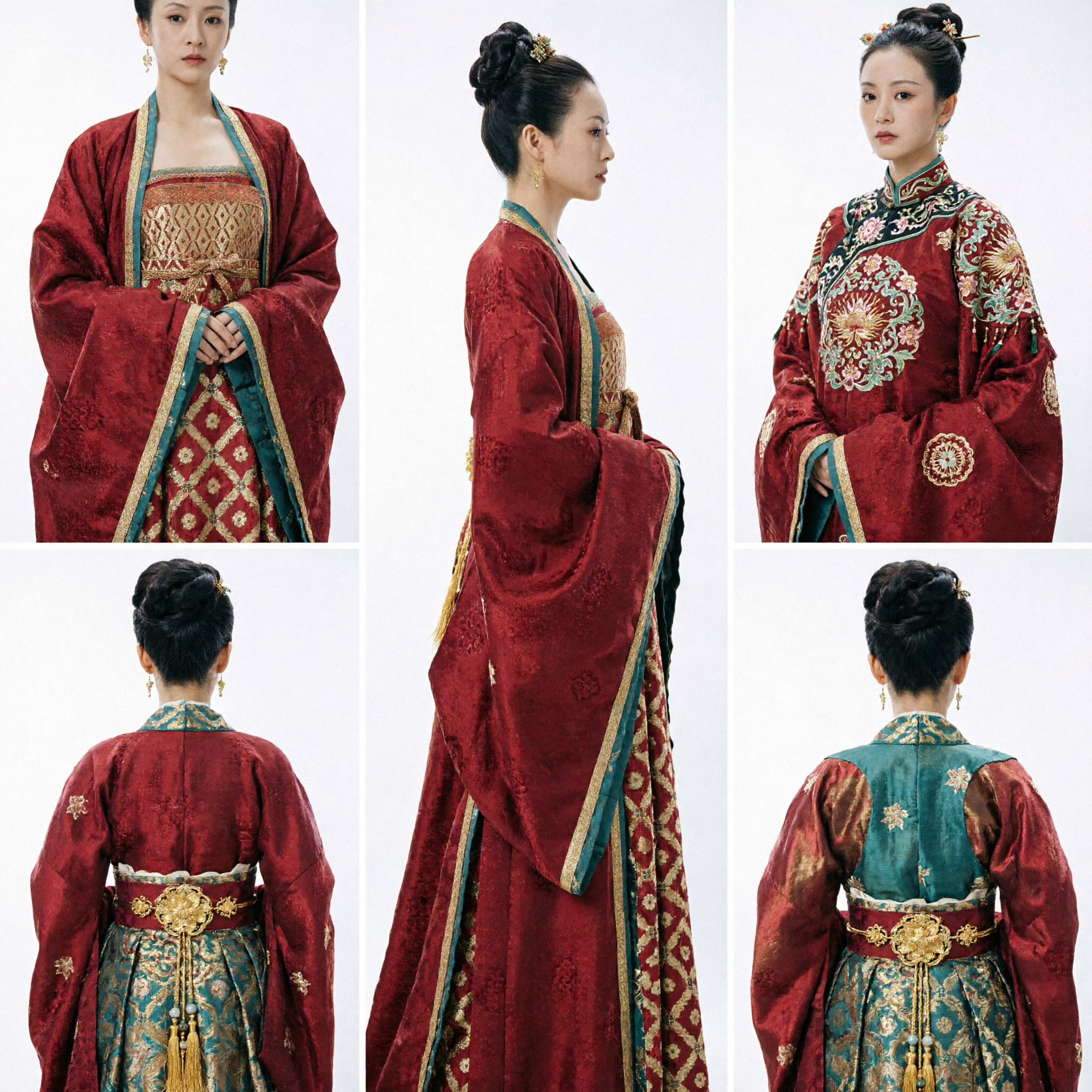 Traditional Chinese Ancient Princess Red Hanfu Costume Elegant Embroidered Robe Historical Drama Dress for Women