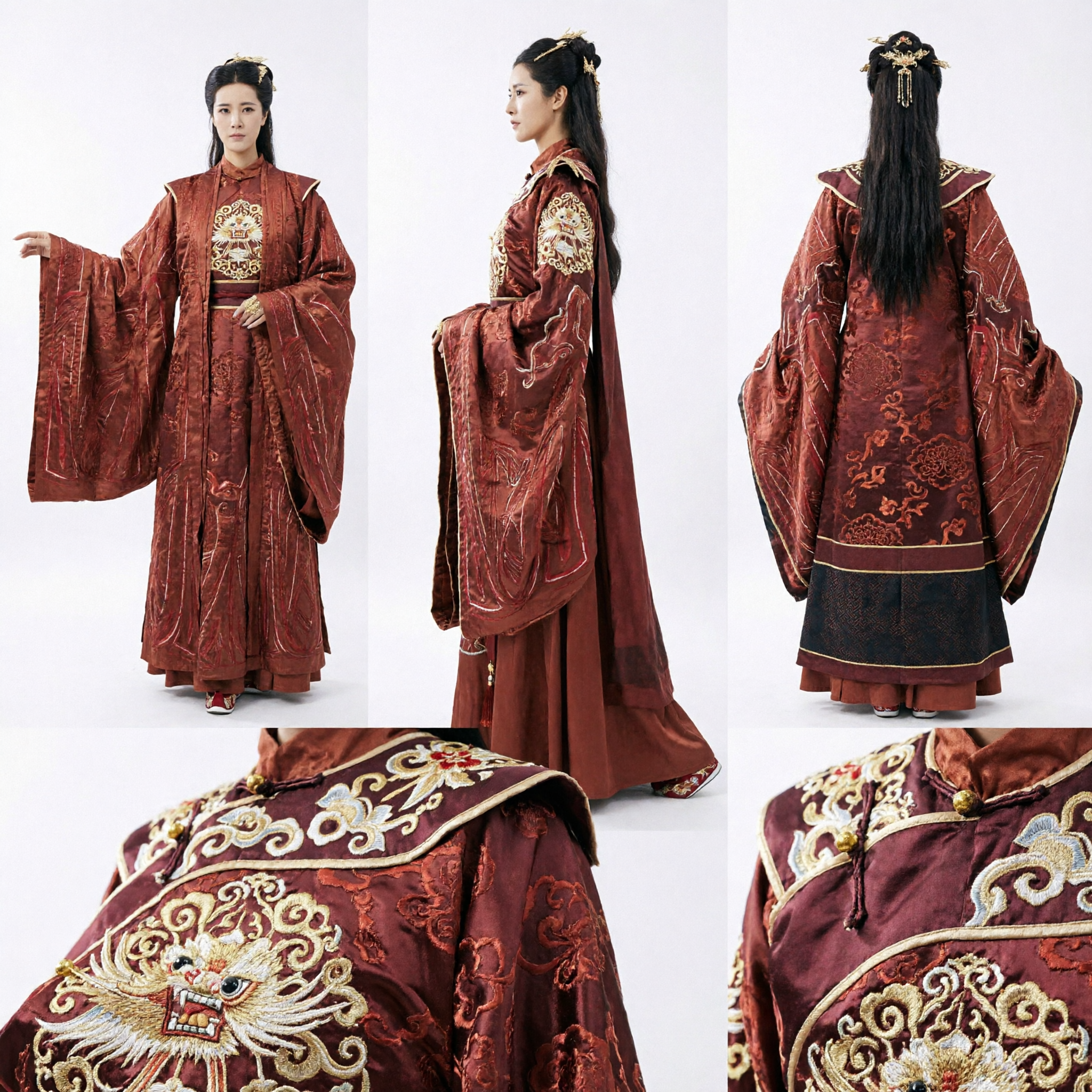 Ancient Chinese Traditional Red Hanfu Costume Women's Historical Dress for Cosplay and Stage Performance