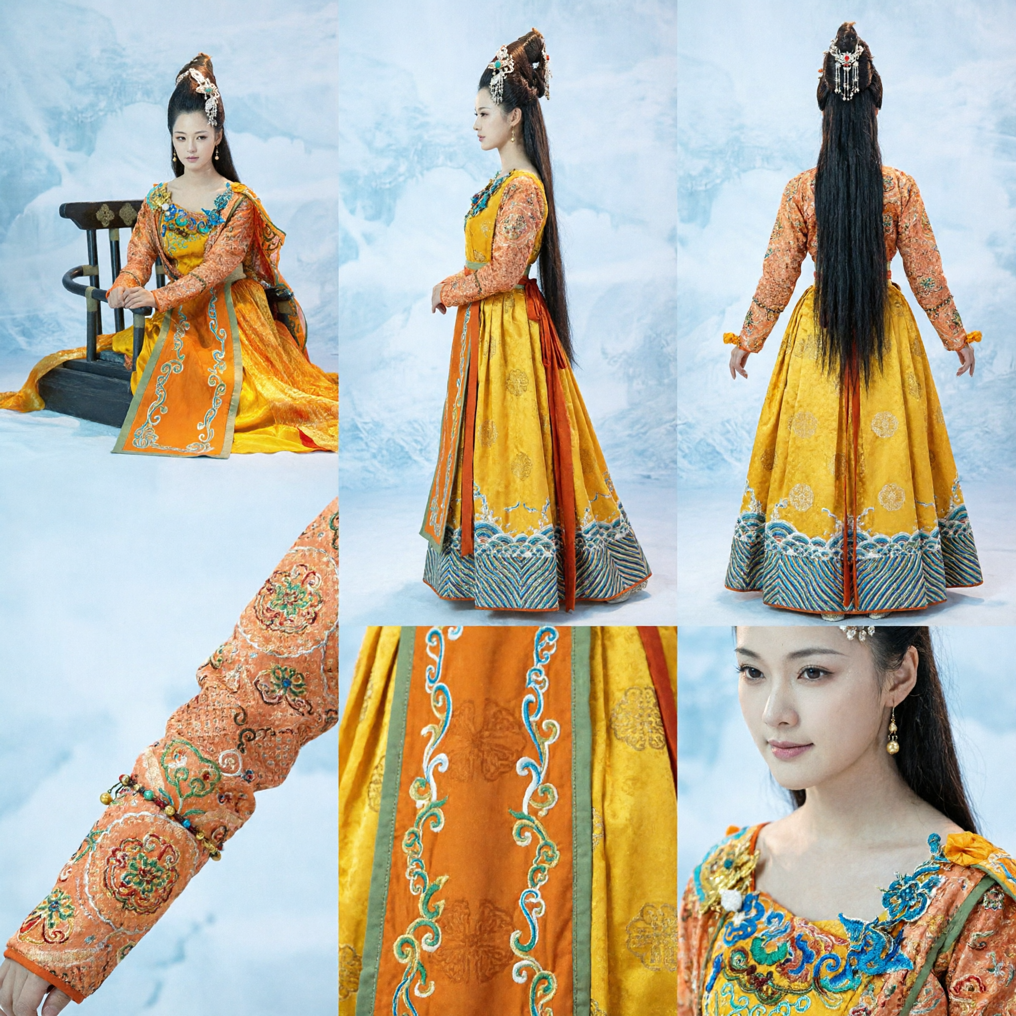 Traditional Chinese Tang Dynasty Princess Costume Ancient Imperial Concubine Hanfu Dress for Women Performance Cosplay