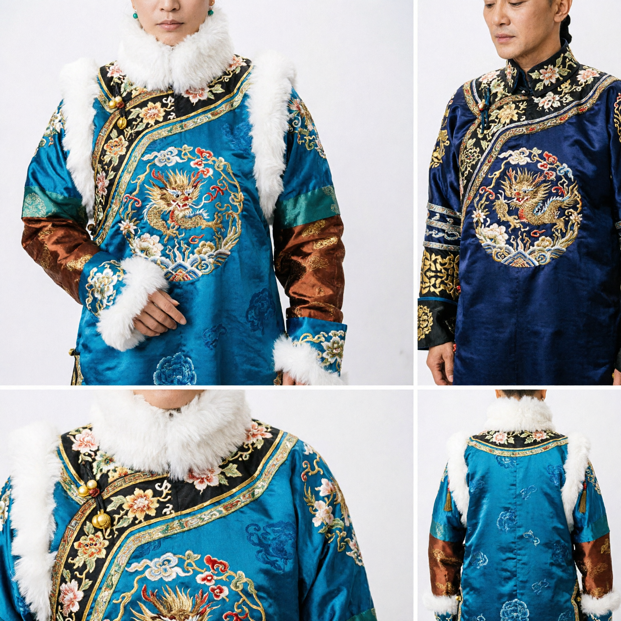 Exquisite Qing Dynasty Emperor and Empress Traditional Chinese Costumes for Historical Cosplay and Stage Performance Couples
