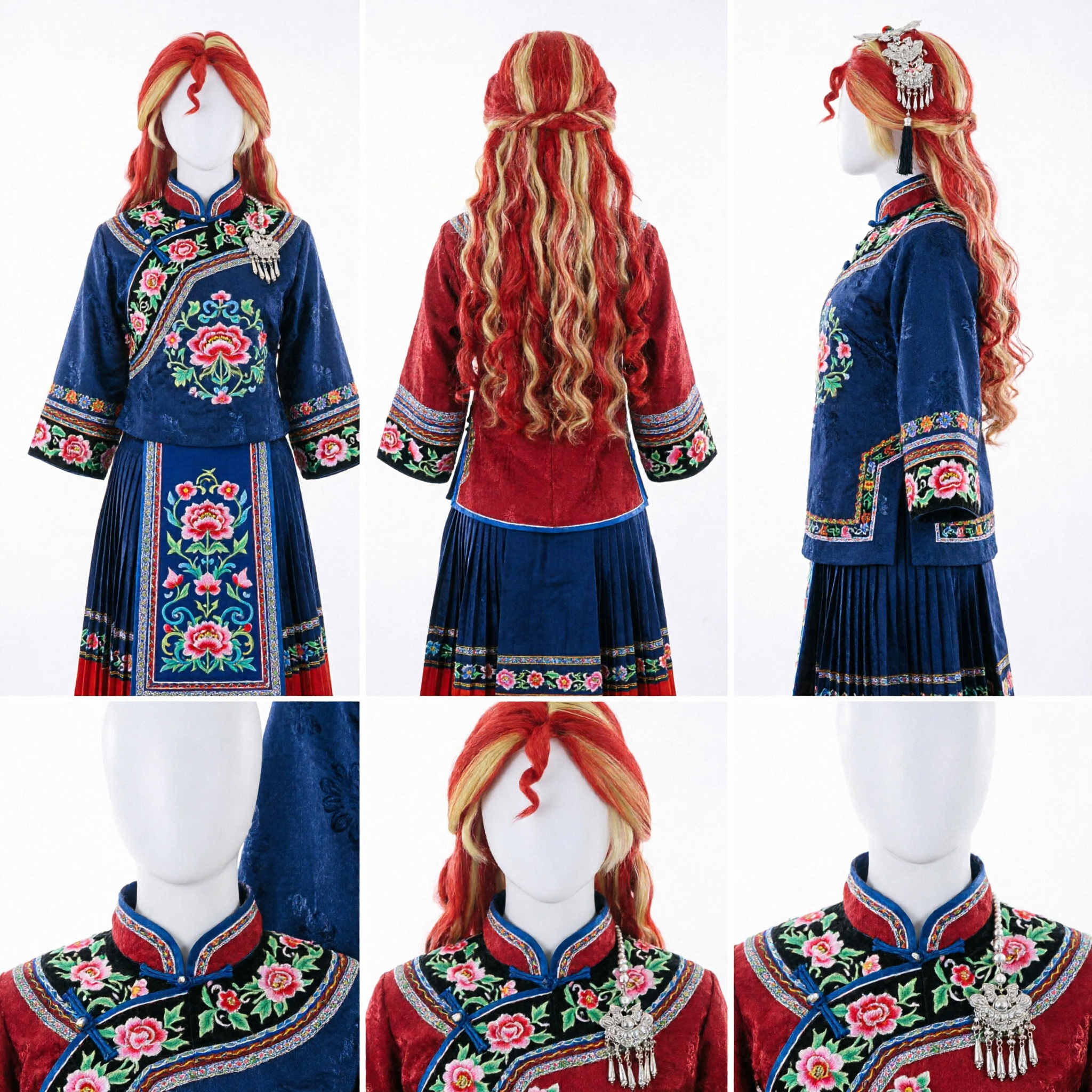 Long Red and Blonde Wavy Wig for Sunset Shimmer Cosplay My Little Pony Equestria Girls Costume Party