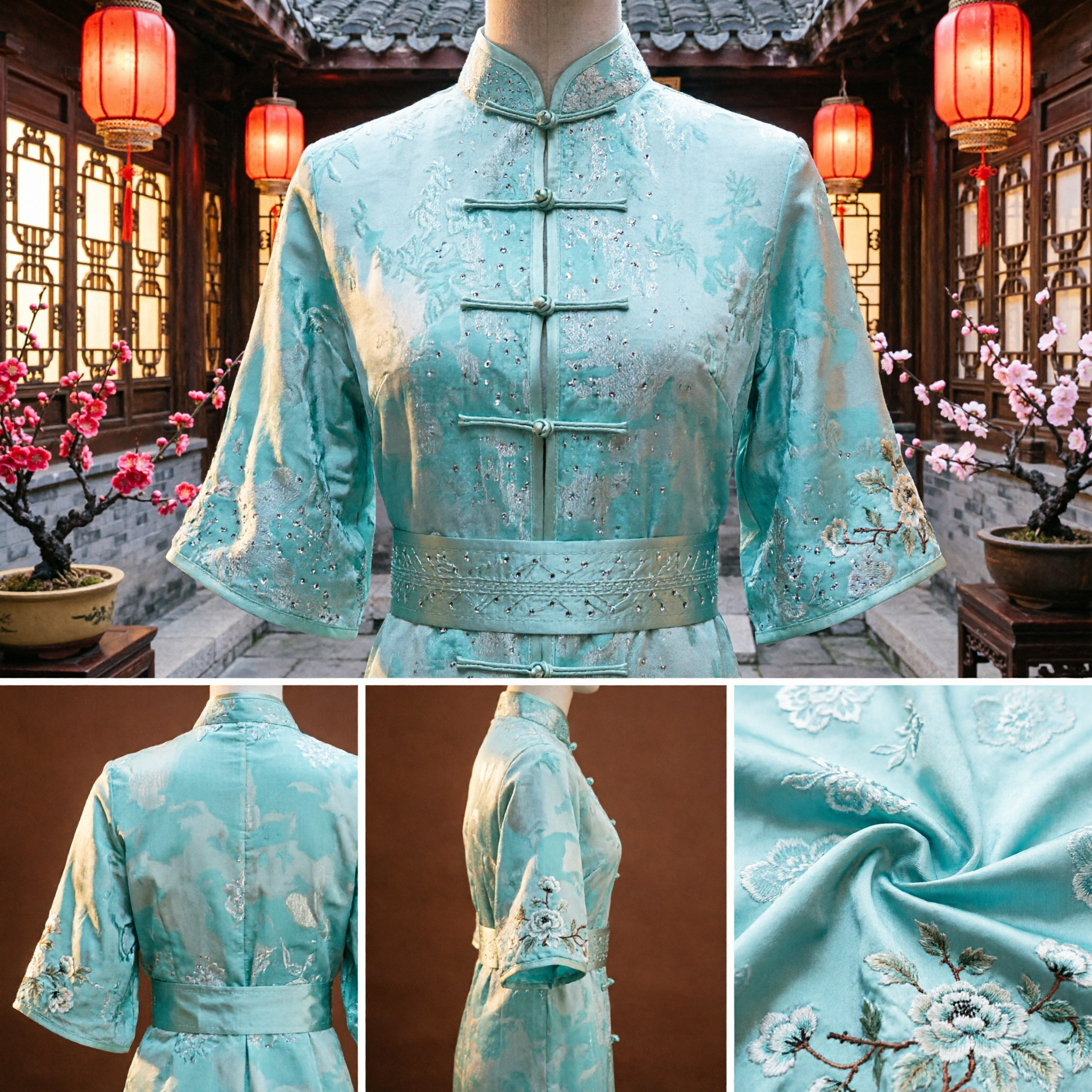 Traditional Chinese Martial Arts Uniform Women's Tai Chi Kung Fu Costume Tang Suit Set Mint Green