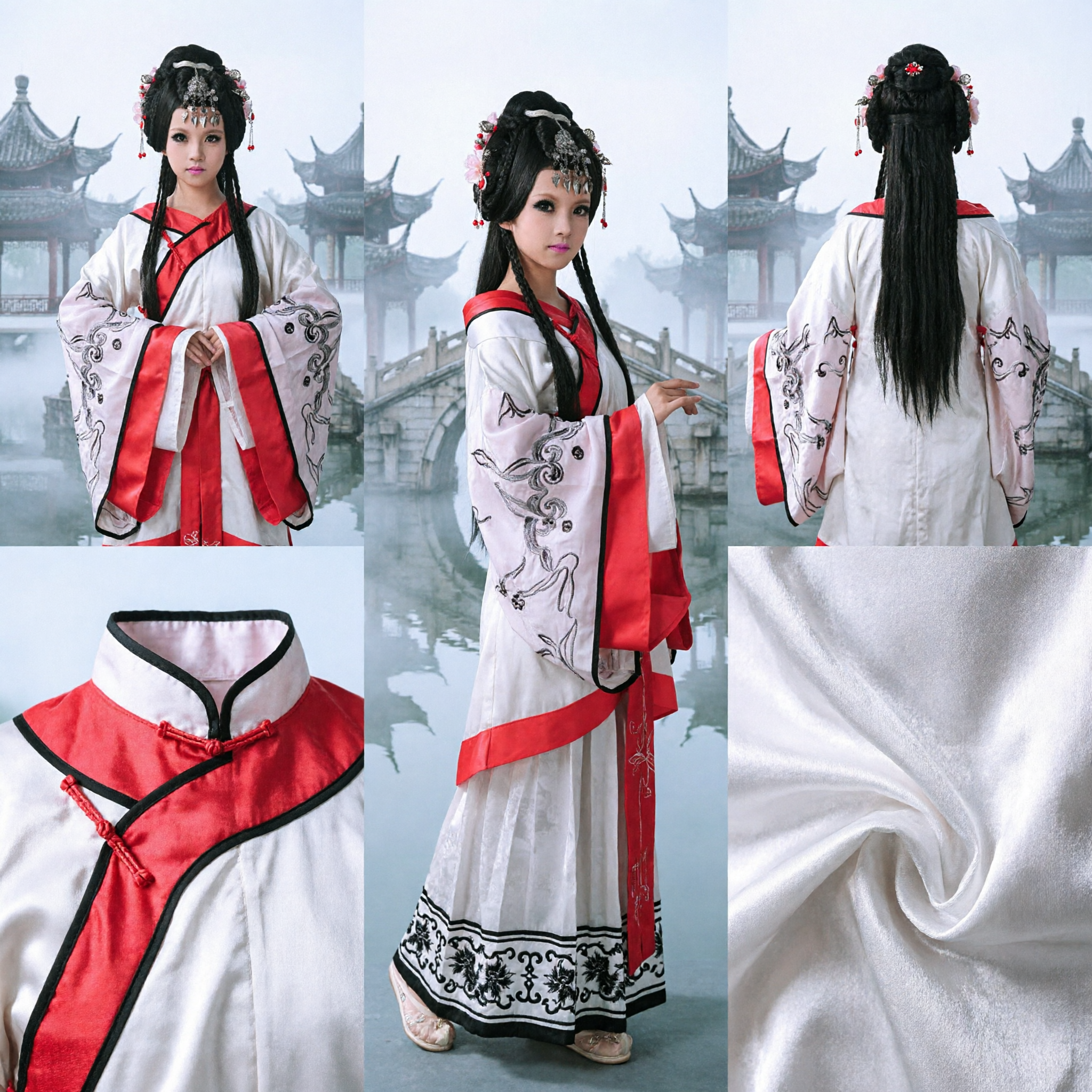Chinese Traditional Hanfu Costume Ancient Fairy Dress Embroidered Robe for Women Cosplay