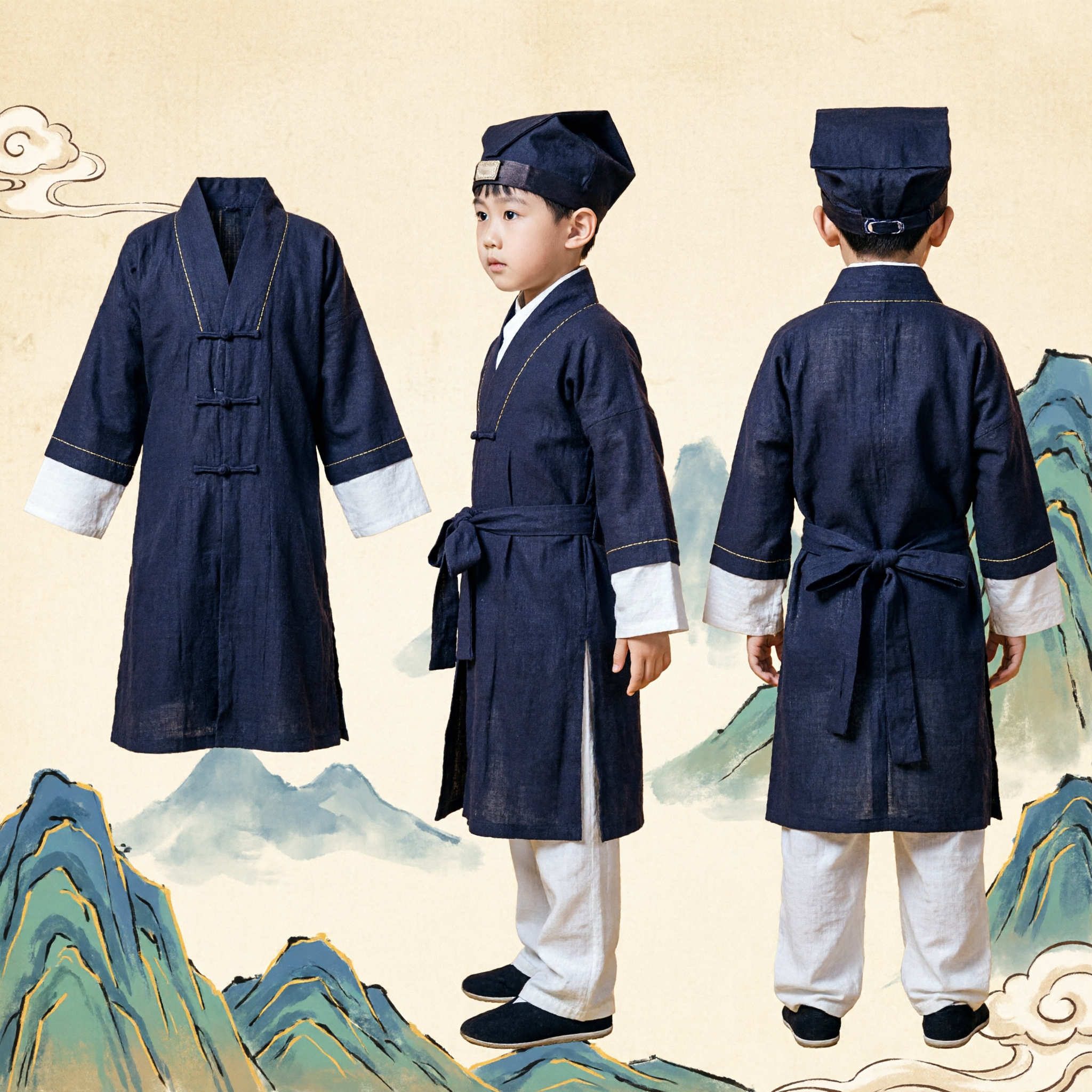Boys Traditional Chinese Kung Fu Costume Kids Wushu Martial Arts Uniform for Performance