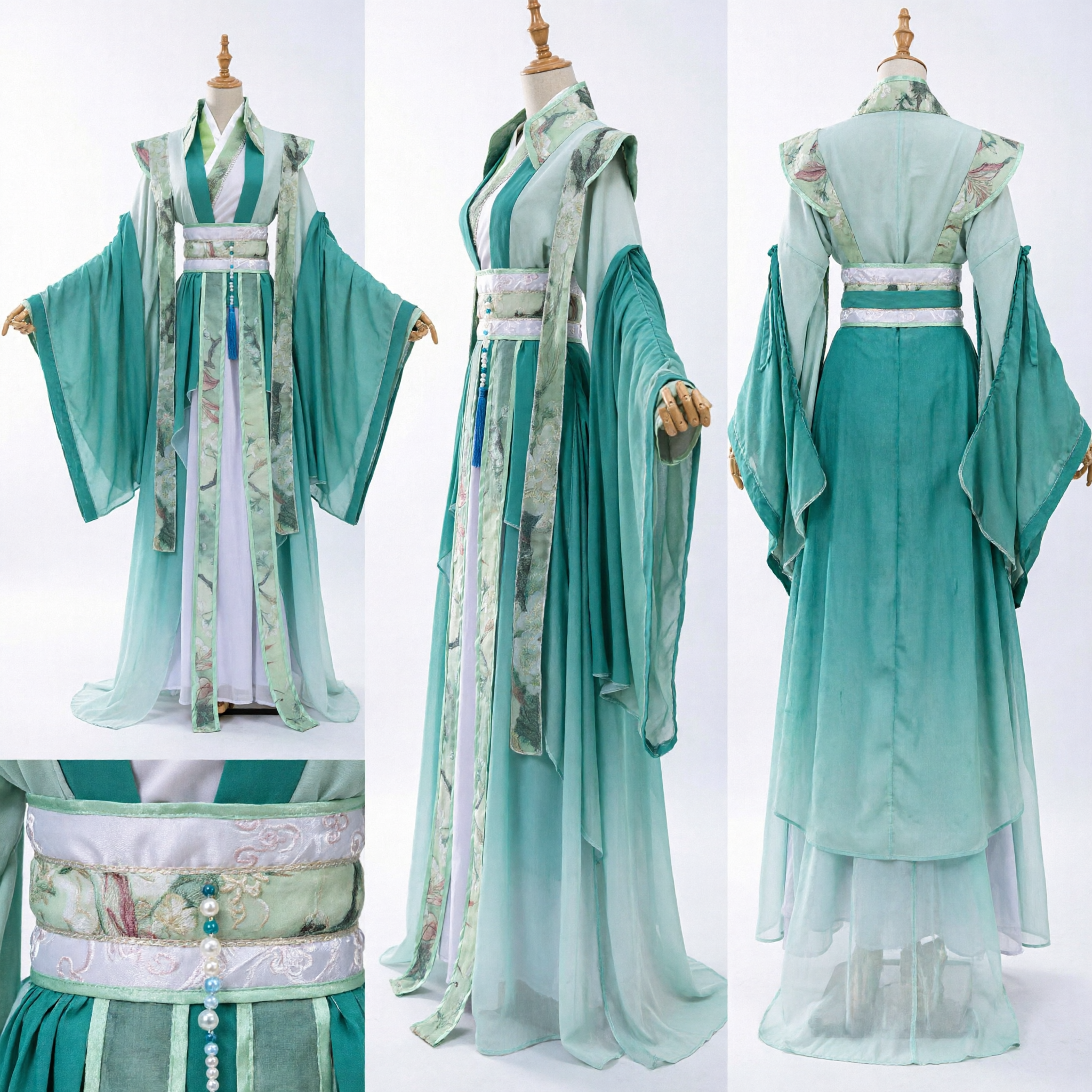 Elegant Green Hanfu Traditional Chinese Costume Ancient Fairy Princess Dress for Women Cosplay