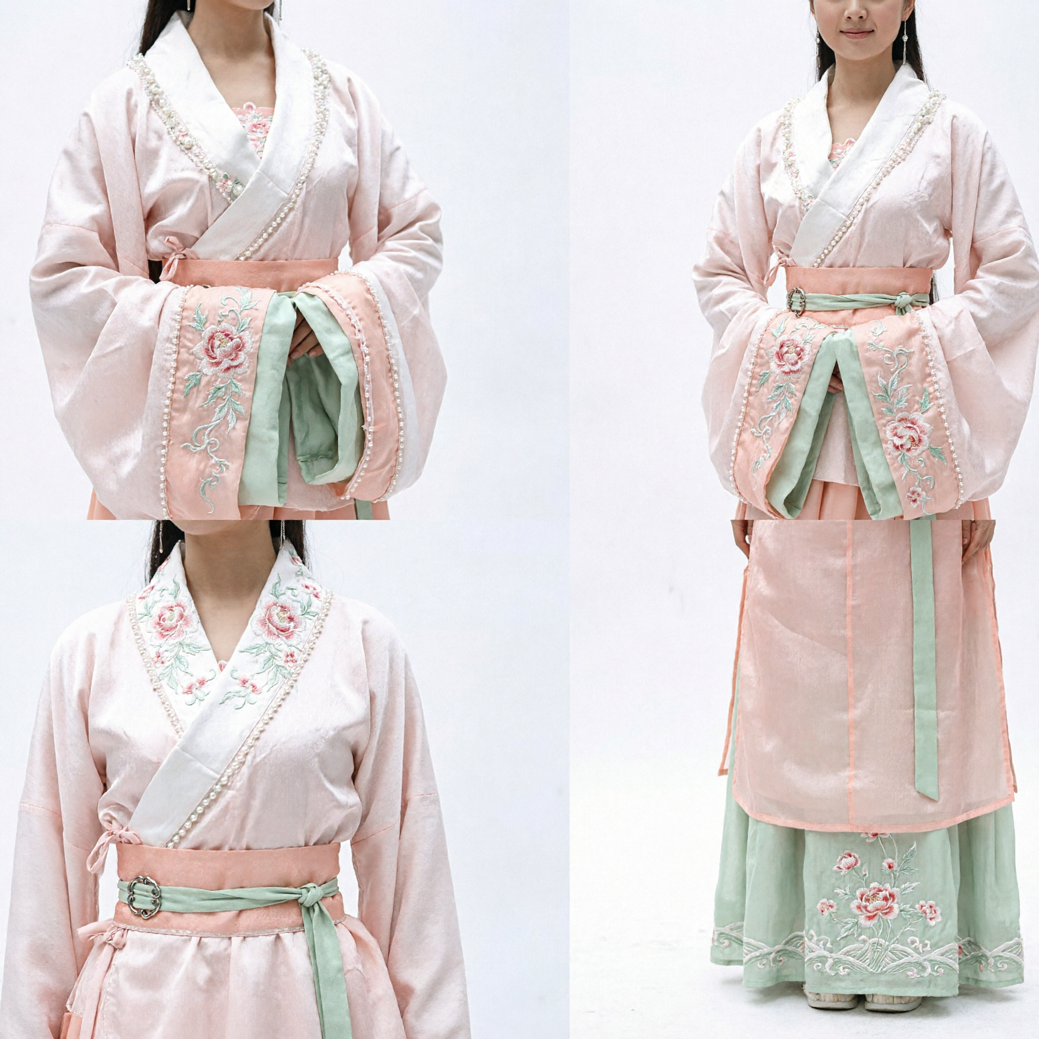 Traditional Chinese Hanfu Costume Women Ancient Fairy Dress Pink Robe for Historical Dance Performance Cosplay
